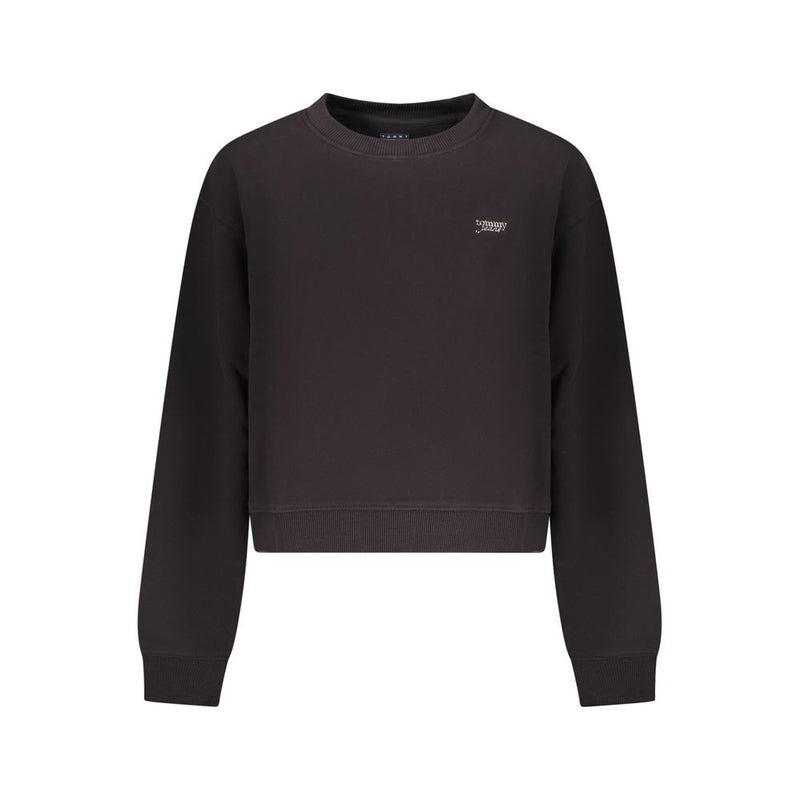 Tommy Hilfiger Black Cotton Women Sweatshirt