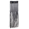 Versace Black And White Leather And Textile Shoulder Bag