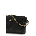 Valentino Garavani Black Calf Leather Bos Taurus Shoulder Bag