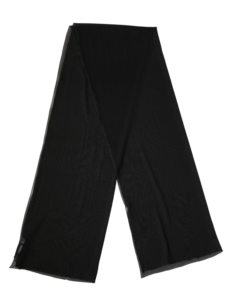 Dolce & Gabbana Black Silk Neck Wrap Shawl Stole 200cm x 64cm  Scarf