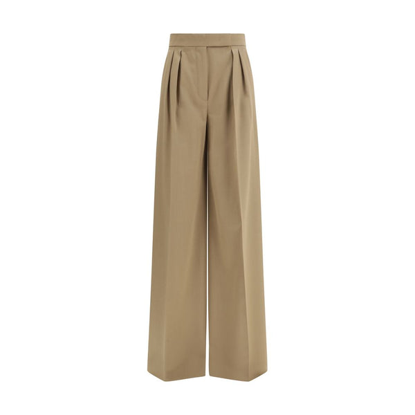 Max Mara Beige Wool Casual Pants