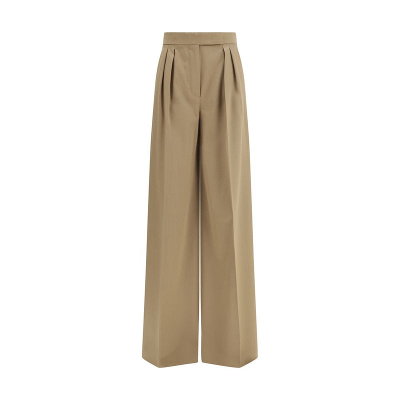 Max Mara Beige Wool Casual Pants