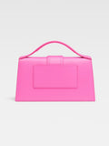 Jacquemus Neon Pink Leather Le Grand Bambino Handbag