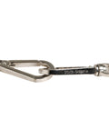 Dolce & Gabbana Black Leather Silver Chain Bag Accessory Shoulder Strap