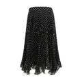 Valentino Black Silk Skirt