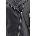 Diesel Black Calf Leather Bos Taurus Leather Jacket