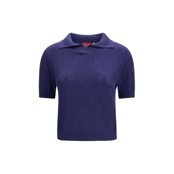 Gucci Blue Silk Dress Shirt