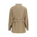 Max Mara Brown Wool Oves Aries Sleeveless Jacket