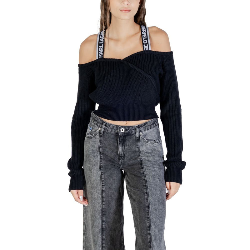 Karl Lagerfeld Black Cotton Sweatshirt