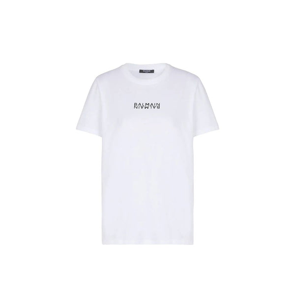 Balmain White Cotton T-Shirt