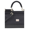 Dolce & Gabbana Black Calf Leather Bos Taurus Handbag