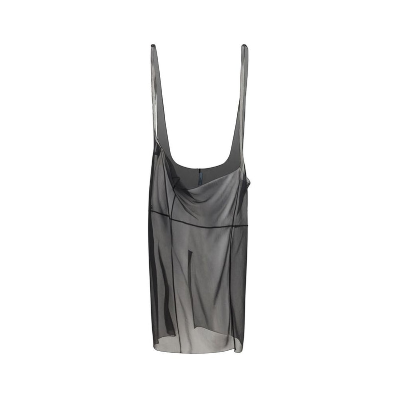 Prada Black Polyester Midi Skirt