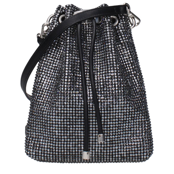 Jimmy Choo Black Satin Crossbody Bag