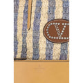 Valentino Garavani Blue Raffia Backet Bag
