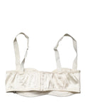 Dolce & Gabbana Off White Semi-Pad Underwire Balconette Bra Underwear
