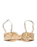 Dolce & Gabbana Beige Semi-Pad Underwire Balconette Bra Underwear