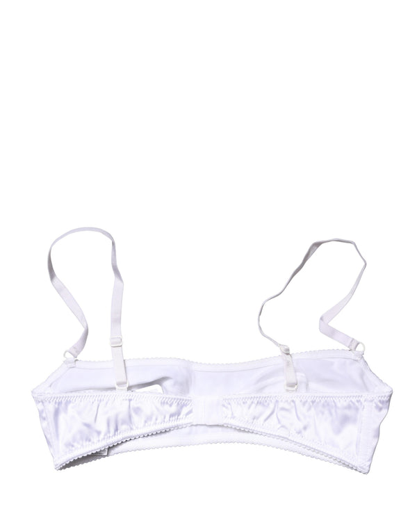 Dolce & Gabbana White Semi-Pad Underwire Balconette Bra Underwear