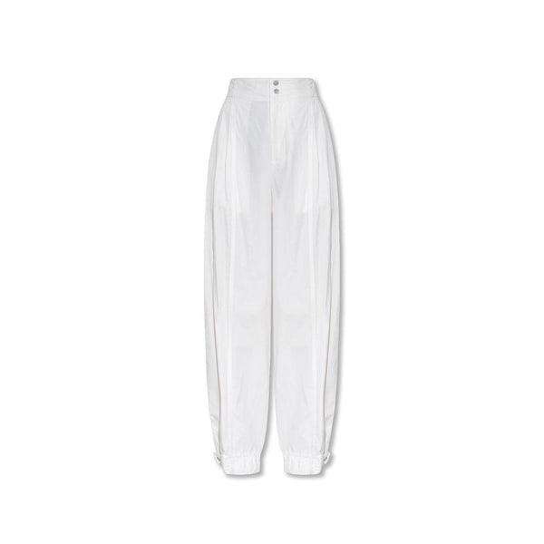 Bottega Veneta White Cotton Casual Pants
