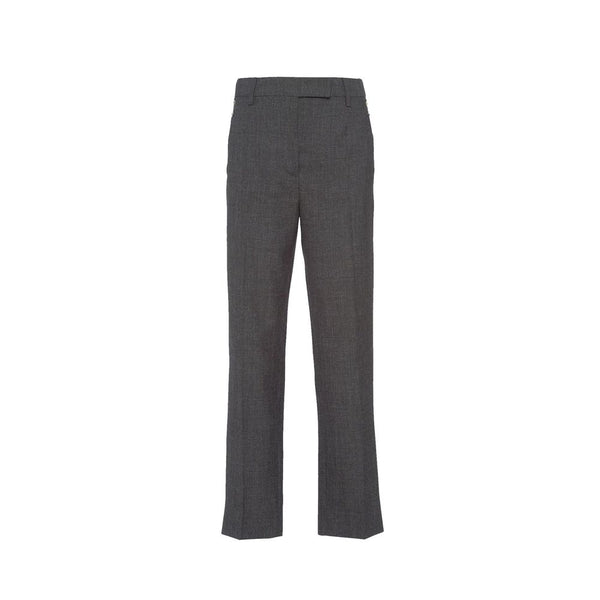 Prada Gray Virgin Wool Pants