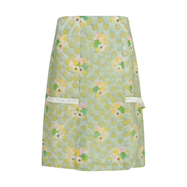 Fendi Multicolor Silk Midi Skirt