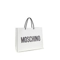 Moschino White Calf Leather Bos Taurus Handbag