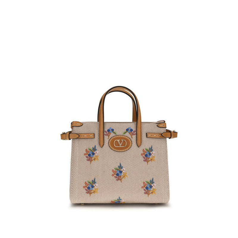 Valentino Garavani Beige Cotton Handbag