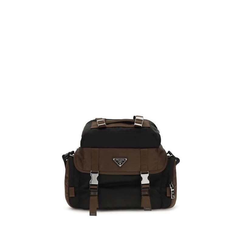 Prada Brown Recycled Polyamide Shoulder Bag