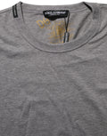 Dolce & Gabbana Grey Cotton Short Sleeves Crew Neck T-shirt