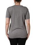 Dolce & Gabbana Grey Cotton Short Sleeves Crew Neck T-shirt