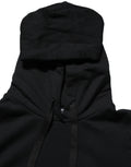 Dolce & Gabbana BlackWhite Appliqué Hooded Sweatshirt Sweater