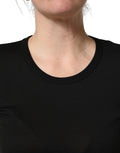 Dolce & Gabbana Black Cotton Round Neck Short Sleeve T-shirt