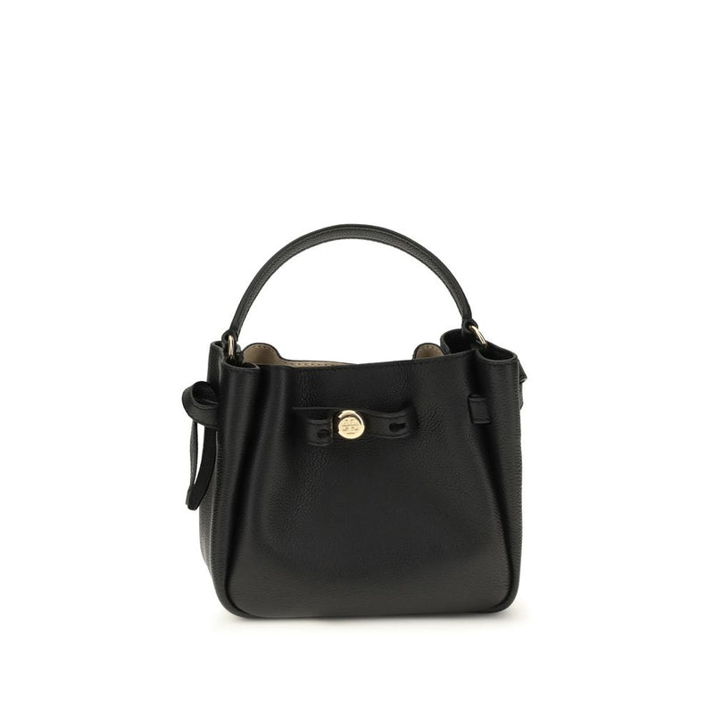 Tory Burch Black Calf Leather Bos Taurus Backet Bag