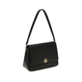 Tory Burch Black Calf Leather Bos Taurus Shoulder Bag