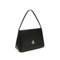 Tory Burch Black Calf Leather Bos Taurus Shoulder Bag