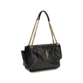 Saint Laurent Black Calf Leather Bos Taurus Shoulder Bag