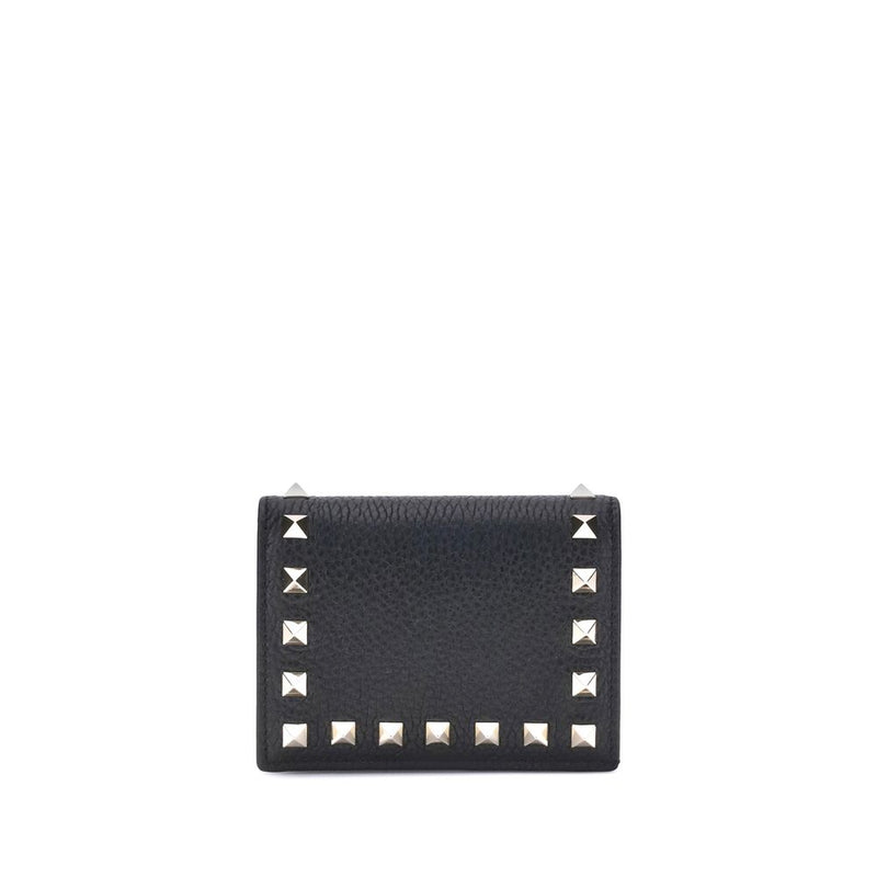 Valentino Garavani Black Calf Leather Bos Taurus Wallet