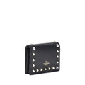 Valentino Garavani Black Calf Leather Bos Taurus Wallet