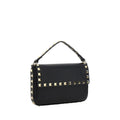 Valentino Garavani Black Calf Leather Bos Taurus Shoulder Bag