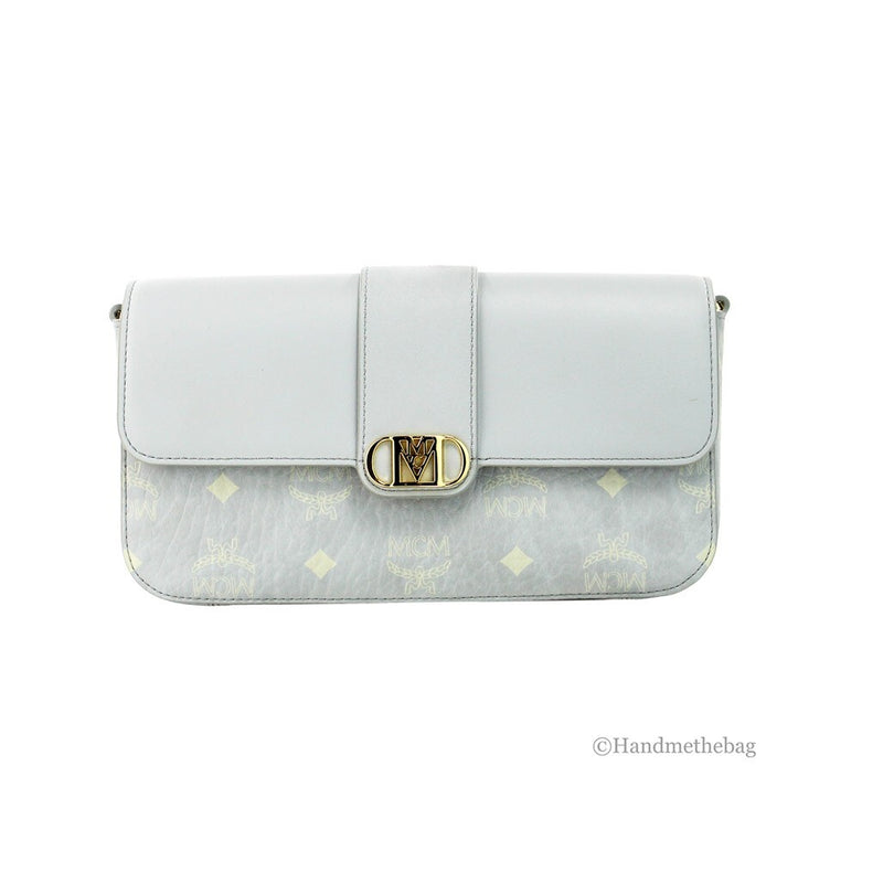 MCM Small Mode Travia Pebbled Visetos Leather Shoulder Crossbody Clutch Bag