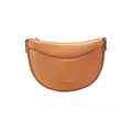Michael Kors Dover Small Luggage Pebbled Leather Half Moon Crossbody Bag Purse