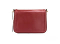 Marc Jacobs Medium Metal Signet Syrah Smooth Leather Flap Crossbody Purse Bag