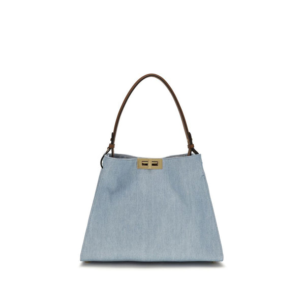Fendi Blue Cotton Handbag