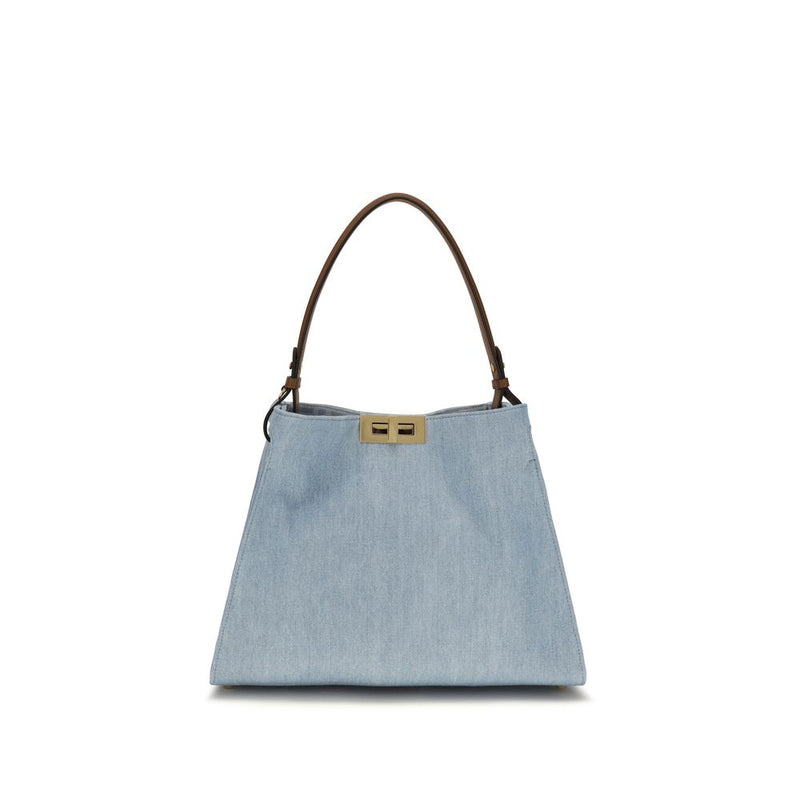 Fendi Blue Cotton Handbag