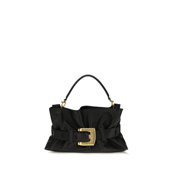 Balmain Black Calf Leather Bos Taurus Handbag
