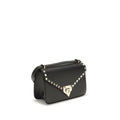 Valentino Garavani Black Calf Leather Bos Taurus Shoulder Bag