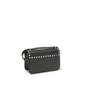 Valentino Garavani Black Calf Leather Bos Taurus Shoulder Bag