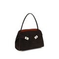 Ferragamo Brown Calf Leather Bos Taurus Shoulder Bag