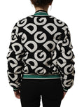 Dolce & Gabbana Multicolor Logo Full Zip Bomber Jacket