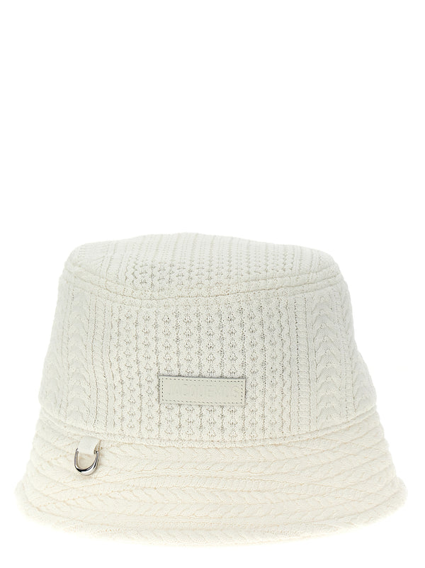 Jacquemus White Viscose Bucket Hat
