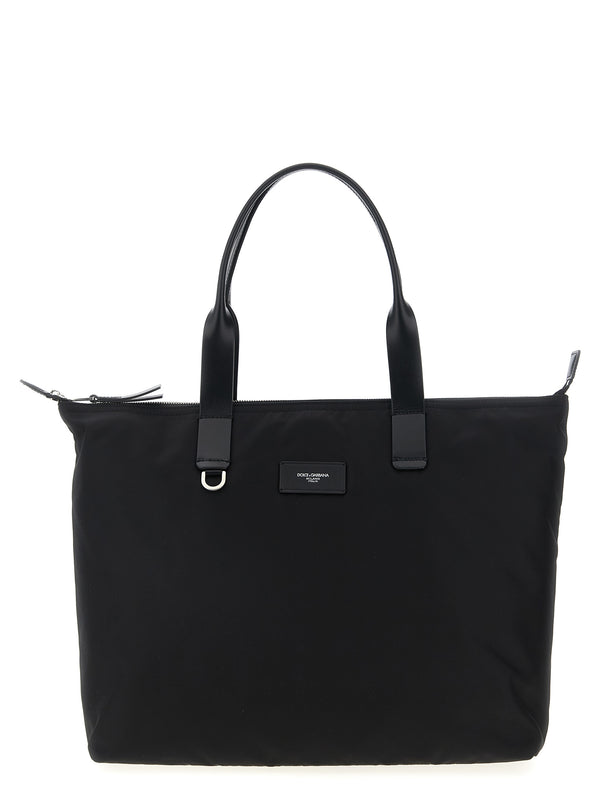 Dolce & Gabbana Black Polyamide Tote Bag